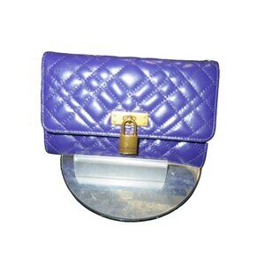 KURT GEIGER London Purple Brixton Quilted Leather Chain Wallet Crossbody Handbag